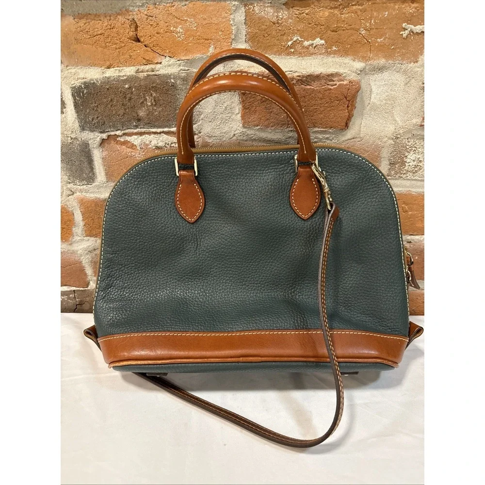 Dooney & Bourke Bitsy Bag Forest Green New‎ with Tags Pebble Grain w/Vacchetta
